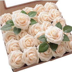 25 artificial foam roses for bouquets/decor
